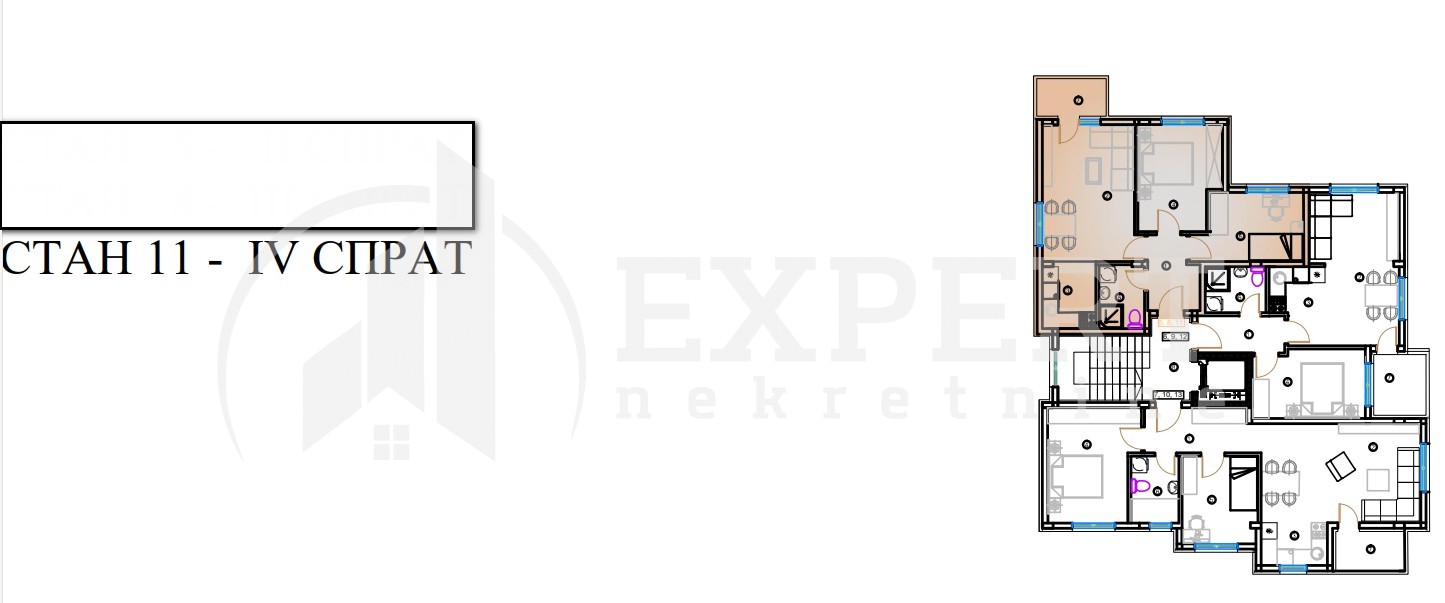 Dvosoban stan, 57.45 m2, Pantelej, Krfska ID: p-014315 5