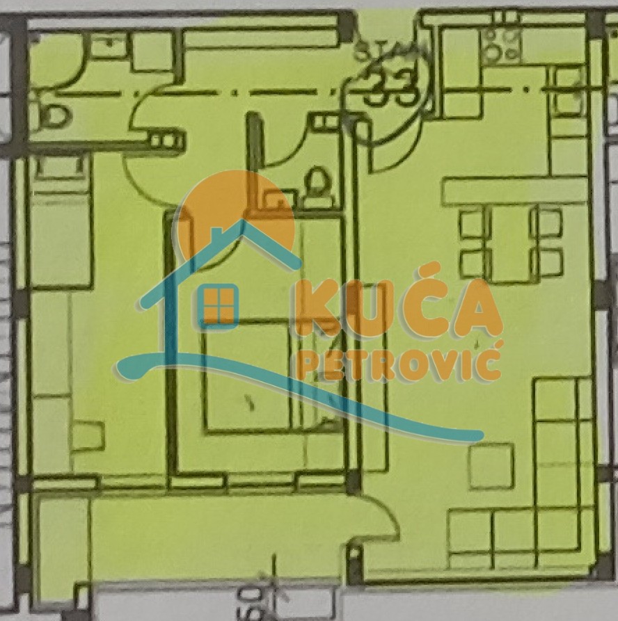 Dvosoban stan, 62.6 m2, Palilula, Zetska ID: p-014318 6