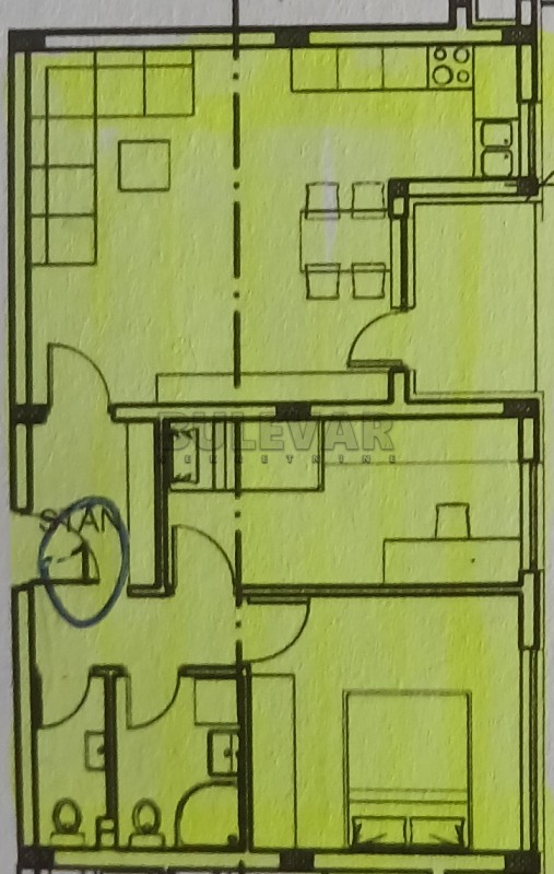 Dvosoban stan, 62.6 m2, Palilula, Zetska ID: p-014317 6