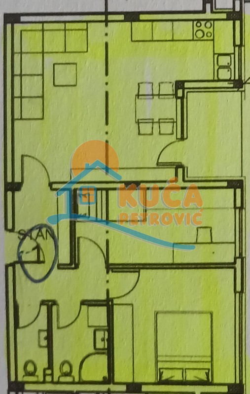 Dvosoban stan, 62.6 m2, Palilula, Zetska ID: p-014317 6