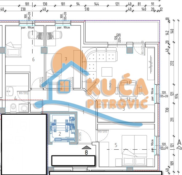 Trosoban stan, 65.92 m2, Trošarina, Marina Držića ID: p-014312 4