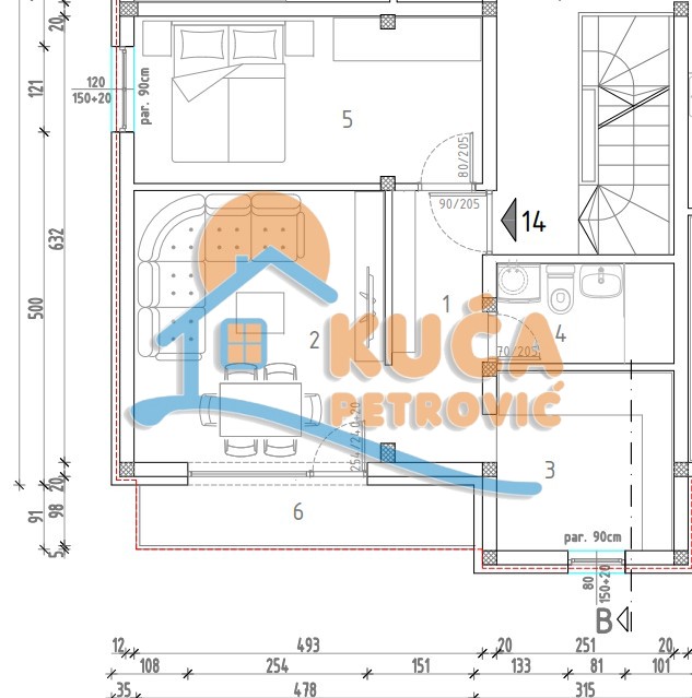 Jednosoban stan, 42.9 m2, Trošarina, Marina Držića ID: p-014290 7
