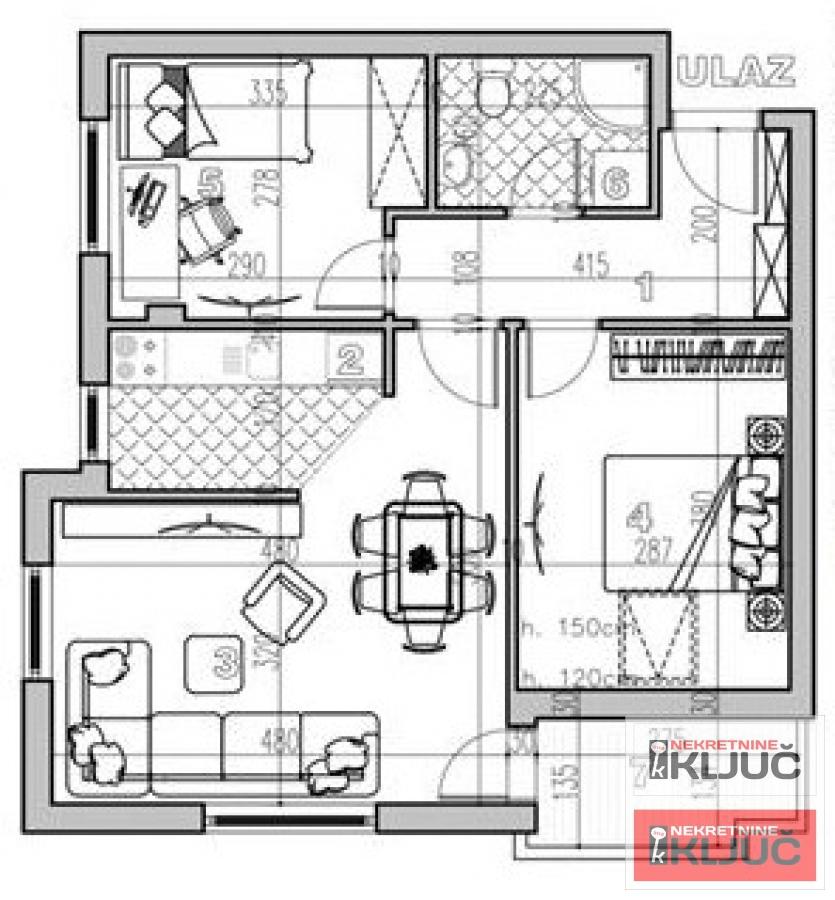 PETROVARADIN, 54m2, Dvoiposoban sa pdv, Izgradnja 1