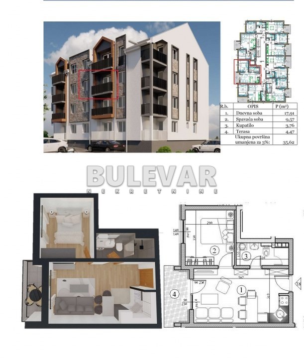 Jednosoban stan, 36 m2, Sokobanja ID: p-014384 9
