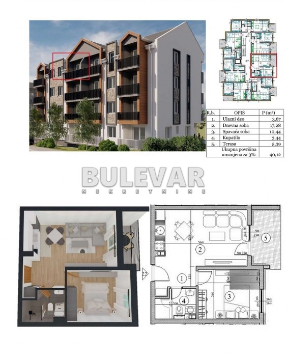 Jednosoban stan, 40 m2, Sokobanja ID: p-014392 9