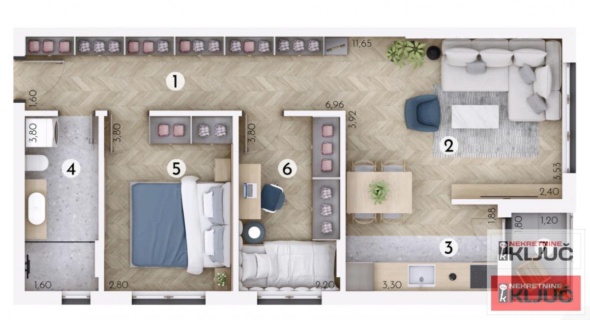 KOD GRAS-A, 60m2, Dvoiposoban sa pdv, Izgradnja 2