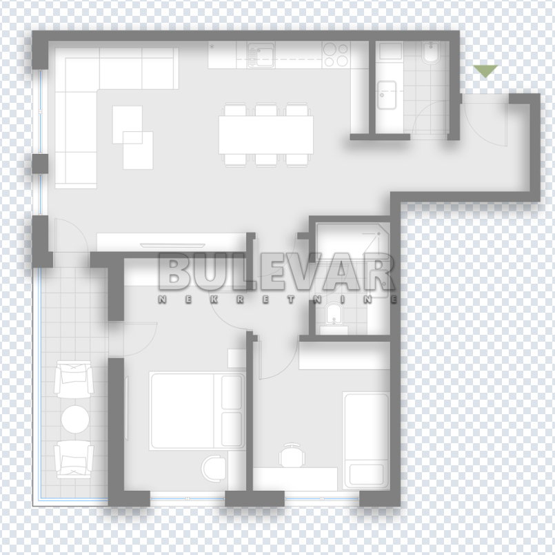 Trosoban stan, 72 m2, Čair, Vojislava Ilića ID: p-014429 10