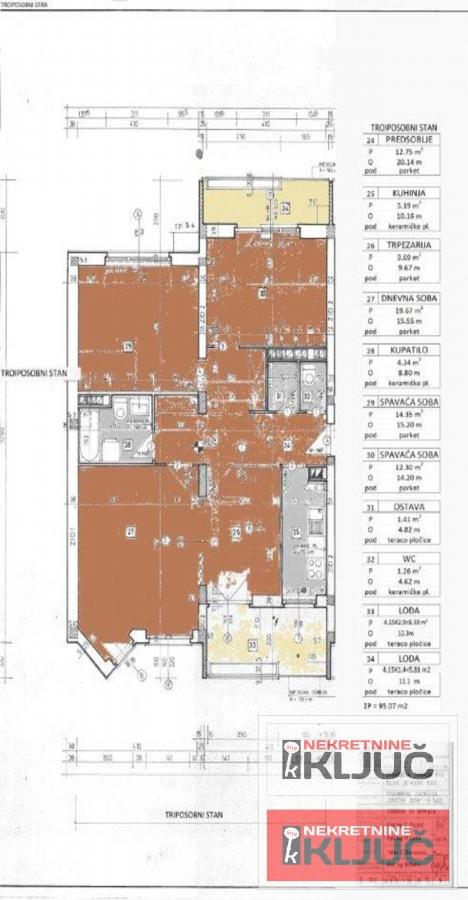 CENTAR, 86 m2, Trosoban, Pešačka zona 1