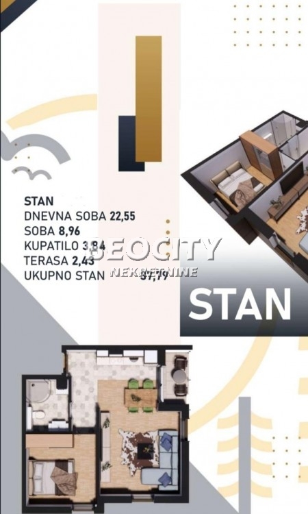 Dvosoban stan, 38 m2, Ugostiteljska ID: 109218 6