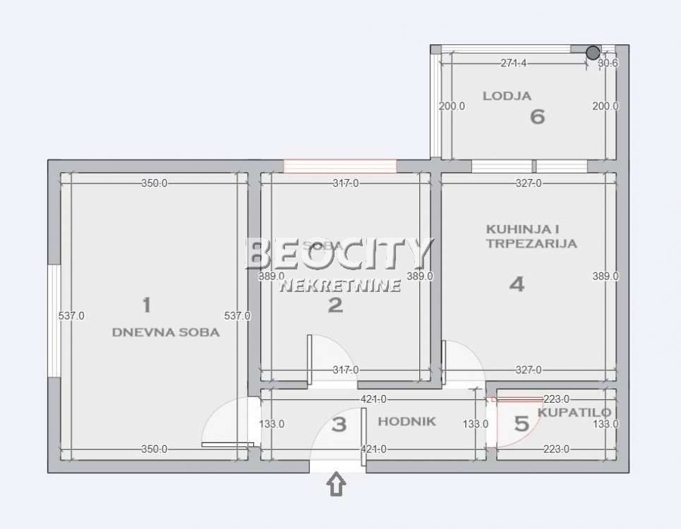 Dvosoban stan, 51 m2, Palilula, Patrisa Lumumbe ID: 116932 16