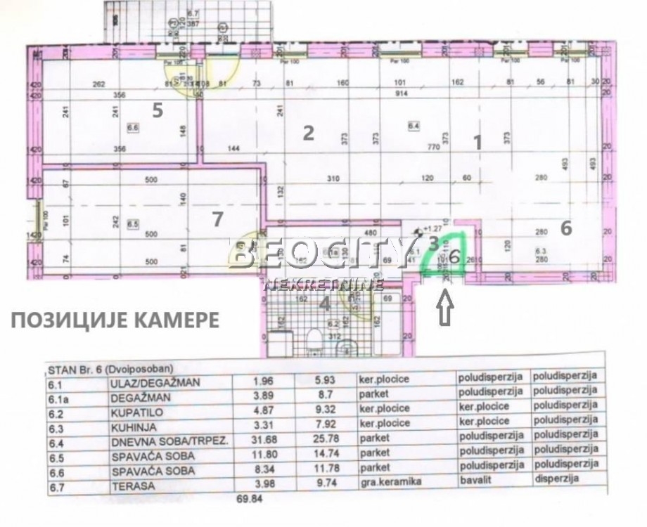 Dvosoban stan, 70 m2, Zvezdara, Miljana Miljanića ID: 115575 18