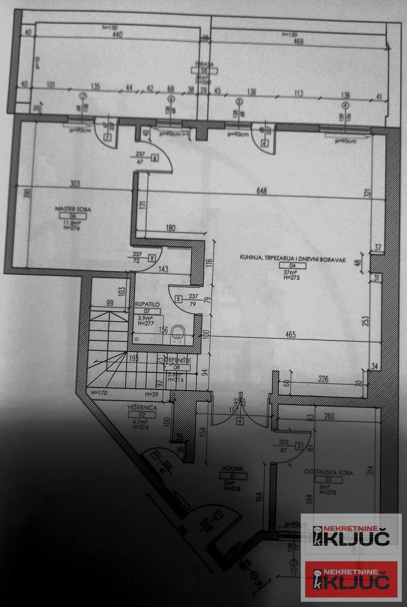 GRBAVICA, 122m2, Četvorosoban-Penthouse, Komplet Namešten 13