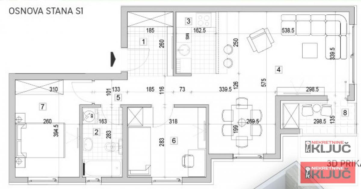 KOD LIPOV GAJA, 71m2, Dvoiposoban, Nov sa pdv 1