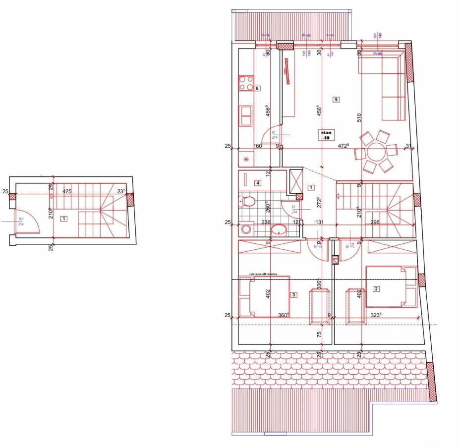 SALAJKA, 74 m2+ 2 terase 19 m2, DUPLEX, NOV,USELJIV 10
