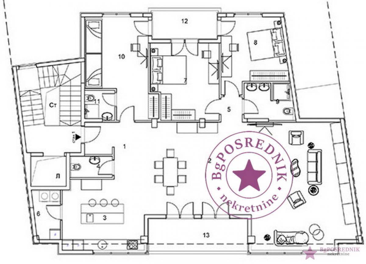 Vračar, Hram Svetog Save, Patrijarha Varnave 180 m2 1