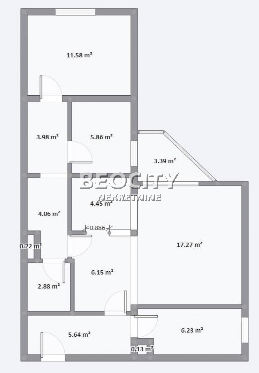 Trosoban stan, 74 m2, Zemun, Prvomajska ID: 121326 14