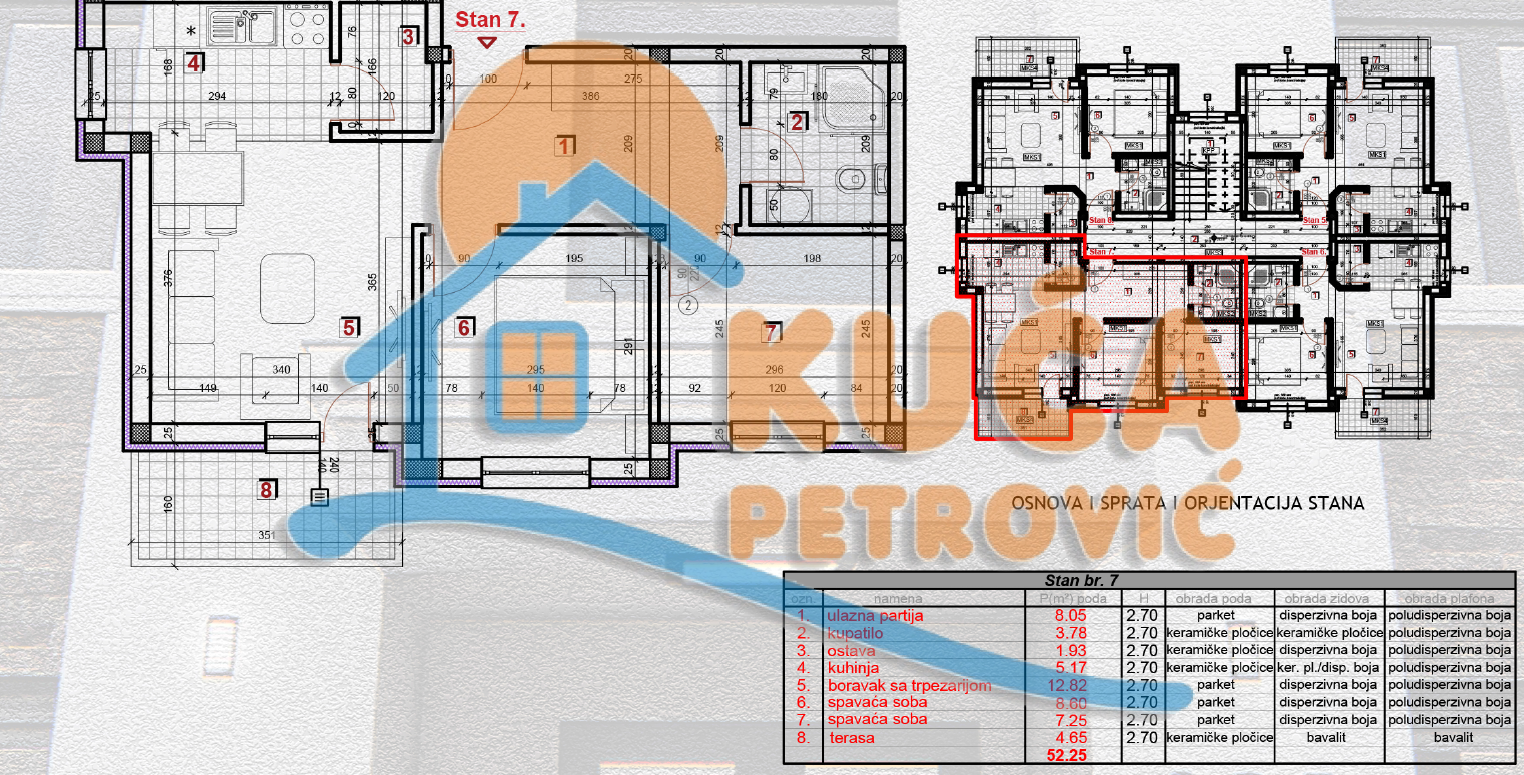 Dvosoban stan, 52.25 m2, Zeleni bulevar ID: p-014560 2