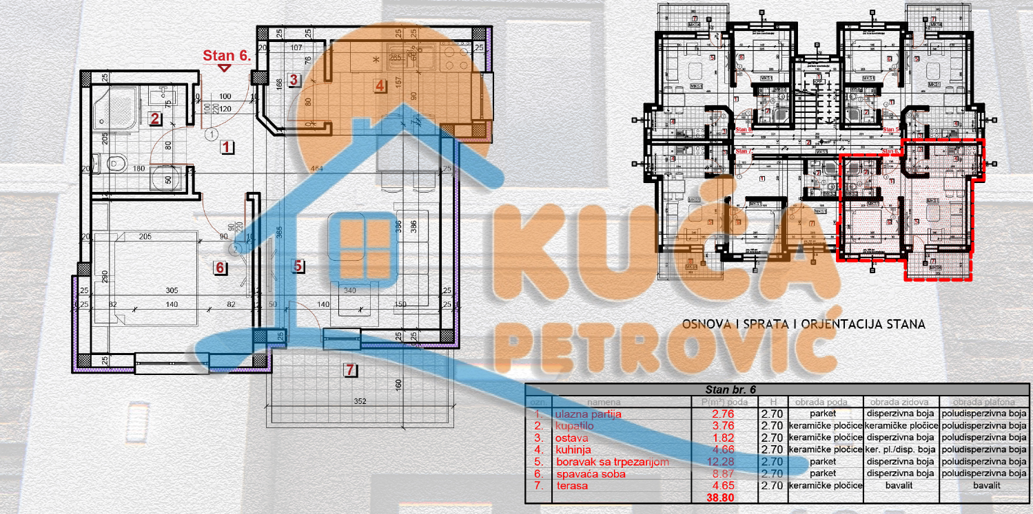 Jednosoban stan, 38.8 m2, Zeleni bulevar ID: p-014559 3