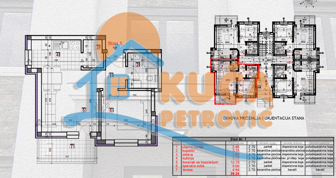 Jednosoban stan, 39.34 m2, Zeleni bulevar ID: p-014553 2