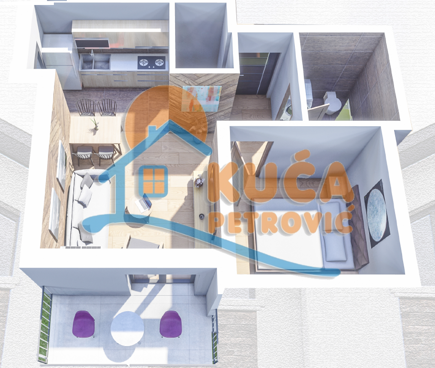 Jednosoban stan, 39.34 m2, Zeleni bulevar ID: p-014553 3