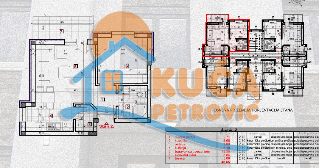 Jednosoban stan, 40.65 m2, Zeleni bulevar ID: p-014555 2