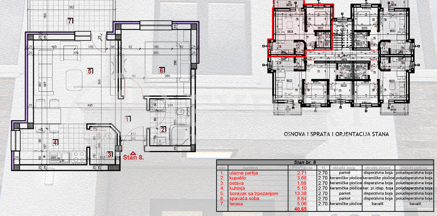Jednosoban stan, 40.65 m2, Zeleni bulevar ID: p-014562 3