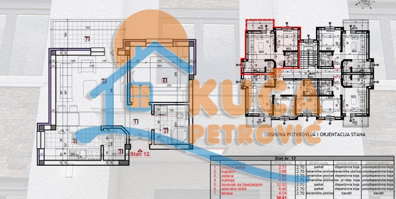 Jednosoban stan, 38.61 m2, Zeleni bulevar ID: p-014565 3
