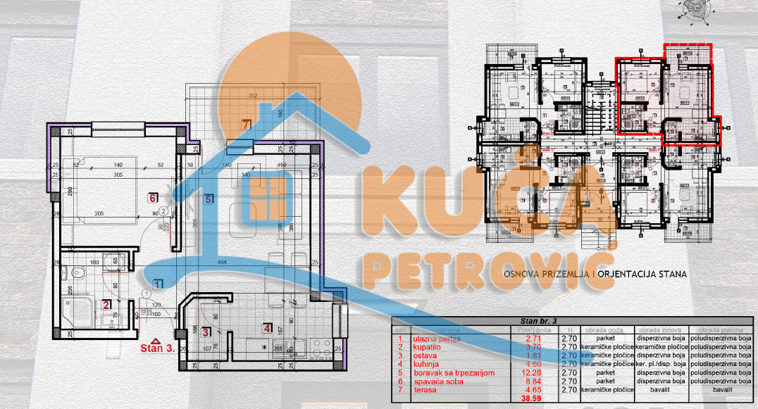 Jednosoban stan, 38.59 m2, Zeleni bulevar ID: p-014556 3