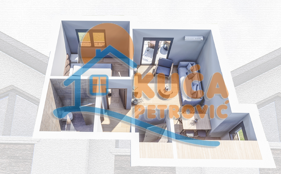 Jednosoban stan, 38.59 m2, Zeleni bulevar ID: p-014558 2