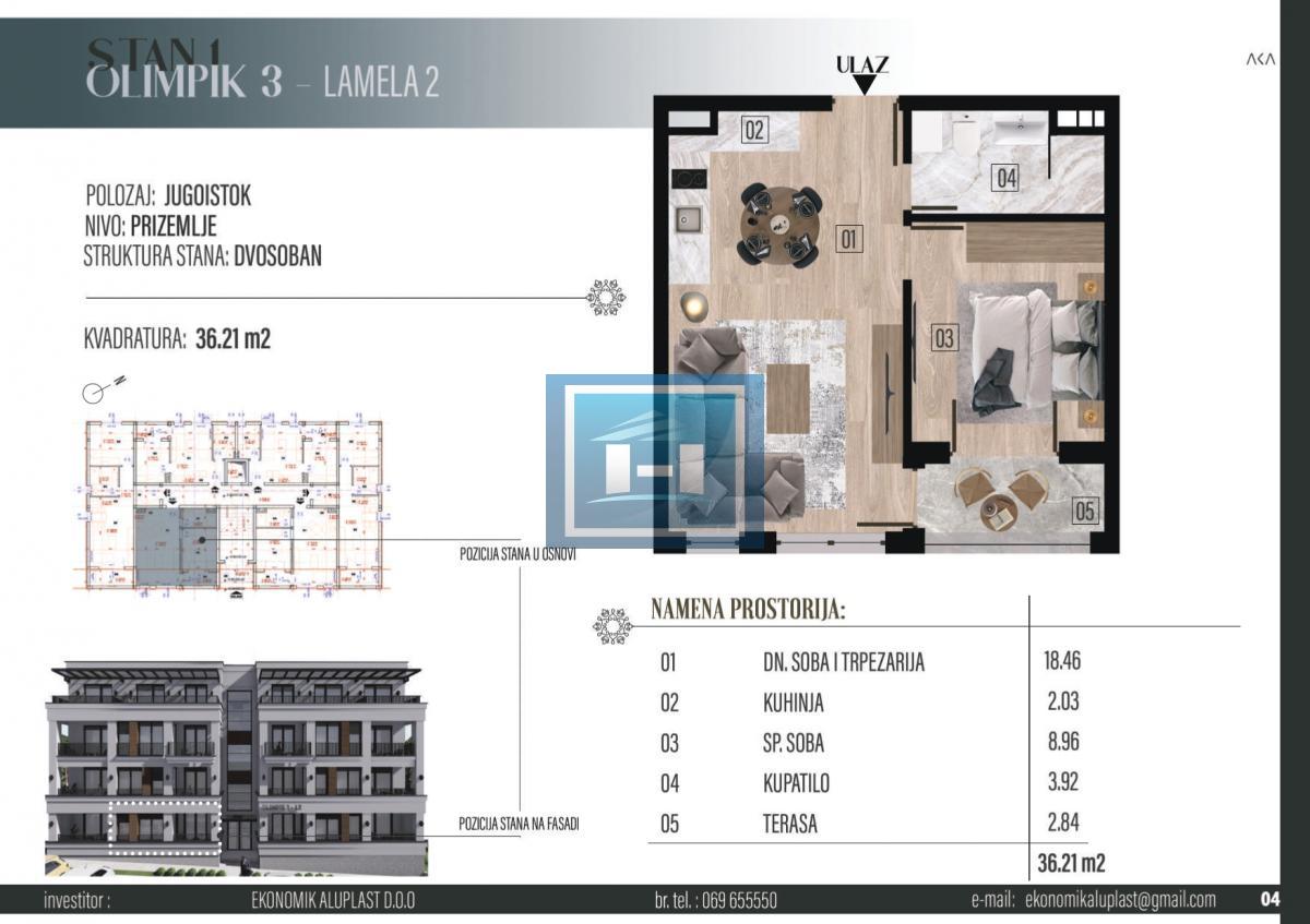 JEDNOSOBAN STAN U IZGRADNJI U VRNJAČKOJ BANJI – IDEALNA INVESTICIJA ZA BUDUĆNOST 2