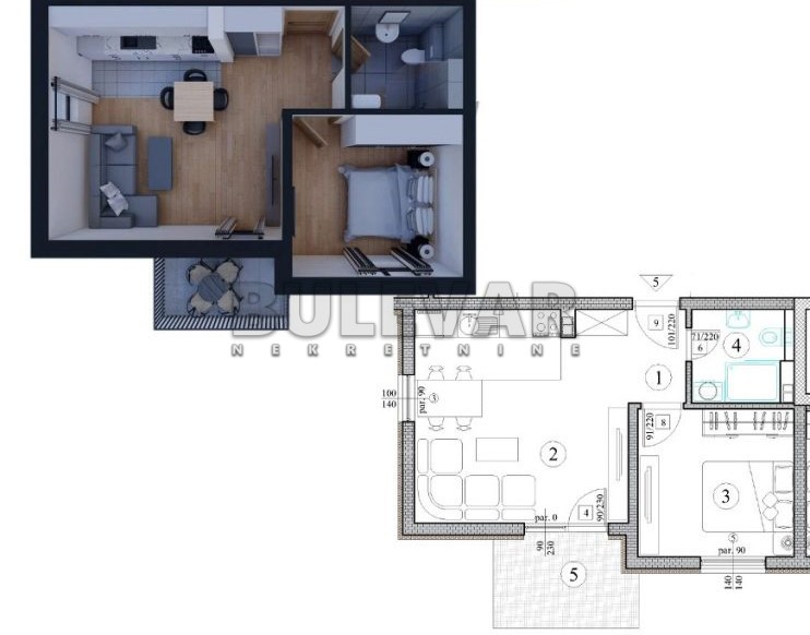 Dvosoban stan, 43 m2, Centar, Sokobanja ID: p-014606 8