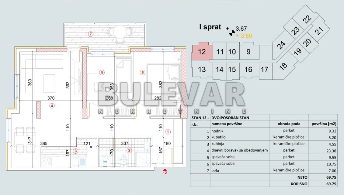 Dvosoban stan, 70 m2, Centar, Bulevar Oslobođenja ID: p-014192 4