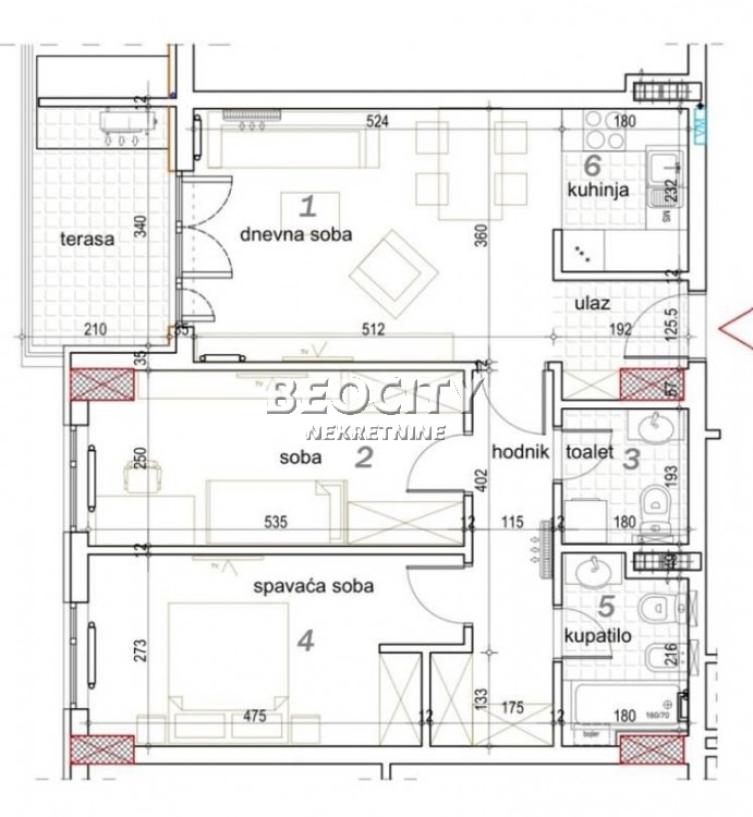 Trosoban stan, 72 m2, Blok 65, Bulevar Heroja sa Kosara ID: 111523 19