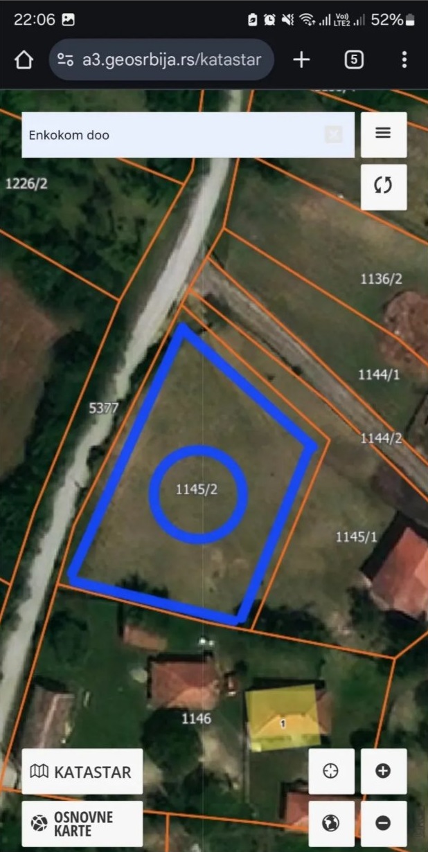 Prodajem gradjevinski plac Kosmaj 5