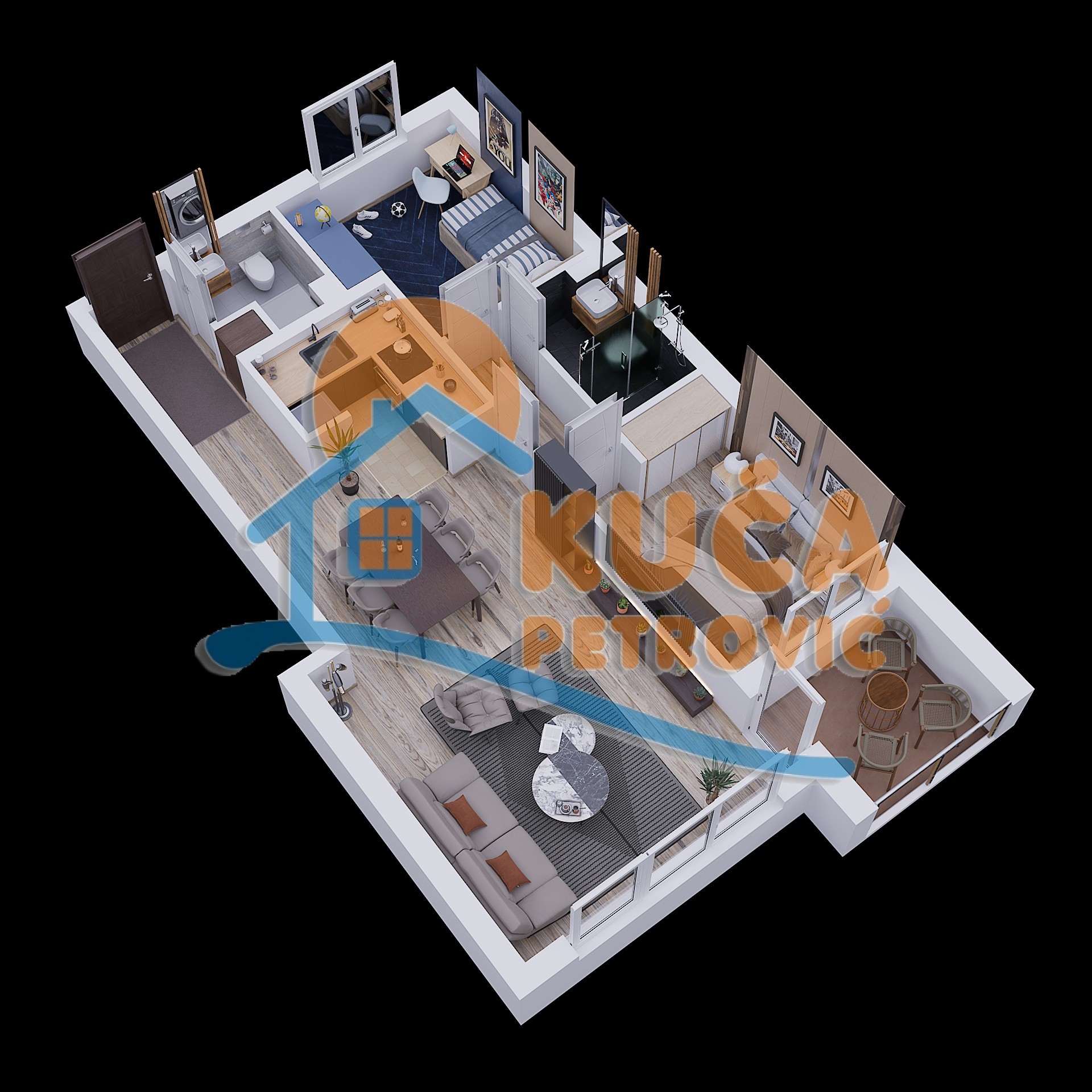 Trosoban stan, 65.71 m2, Palilula, Mokranjčeva ID: p-014741 19