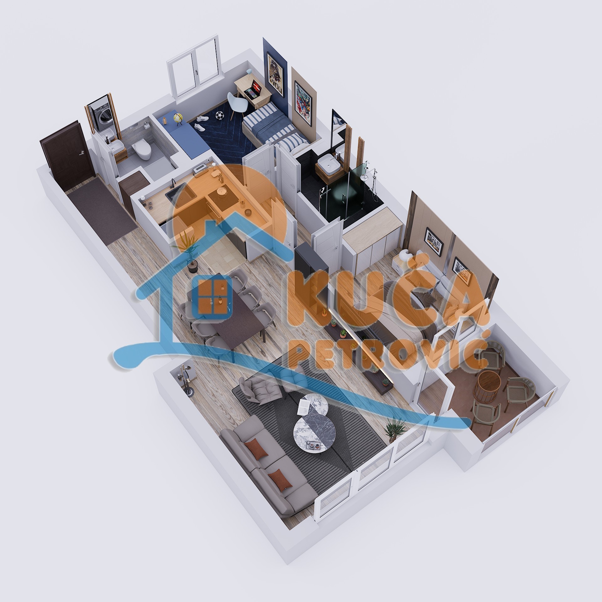 Trosoban stan, 65.71 m2, Palilula, Mokranjčeva ID: p-014741 3