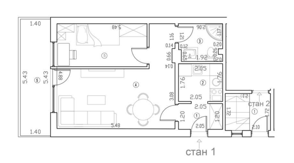 Stan,SREMSKA KAMENICA,CENTAR,kv: 36, € 87550, ID: 1019226 2