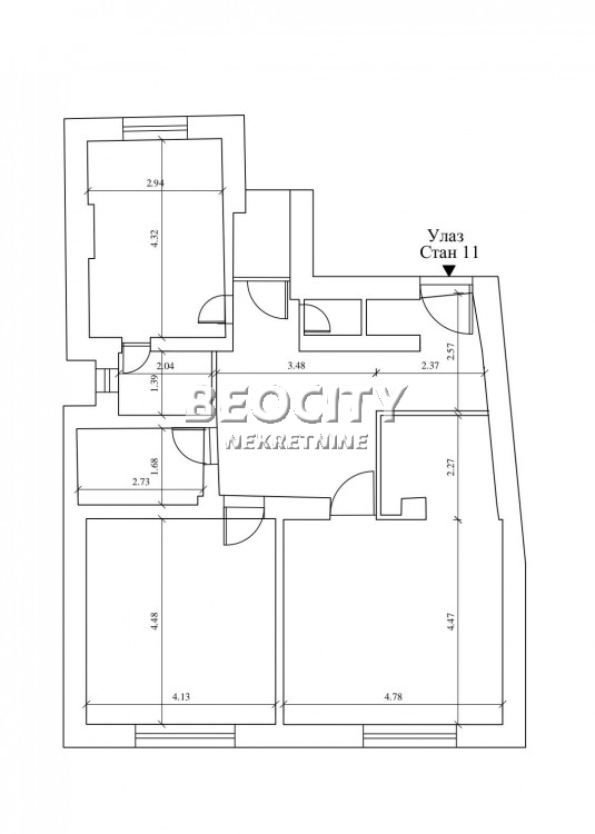 Trosoban stan, 85 m2, Novi Sad, Vojvode Mišića ID: 122870 13