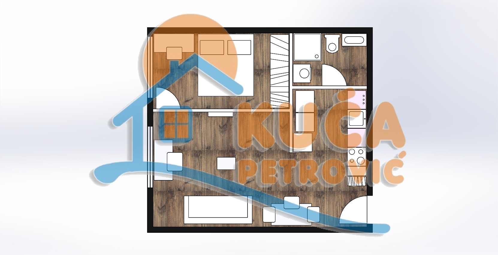 Jednosoban stan, 45 m2, Donja Vrežina, Tolstojeva ID: p-014818 1