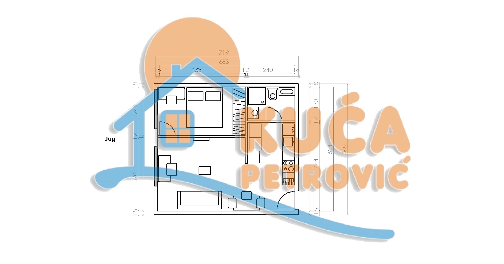 Jednosoban stan, 45 m2, Donja Vrežina, Tolstojeva ID: p-014818 2