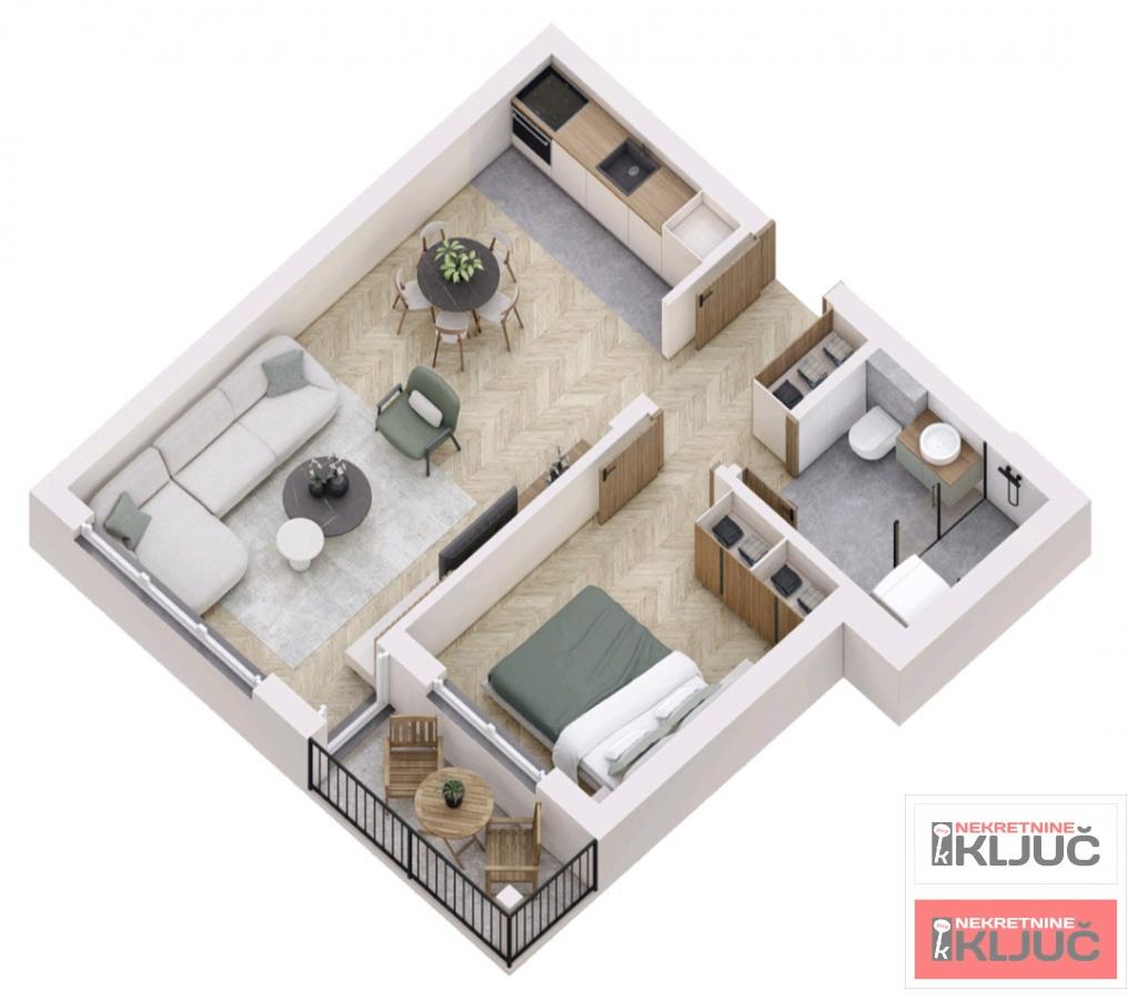 ADICE, 45m2, Dvosoban sa pdv 2