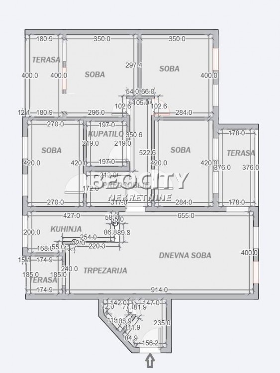 Petosoban stan, 123 m2, Novi Beograd, Bulevar Zorana Đinđića ID: 123299 16