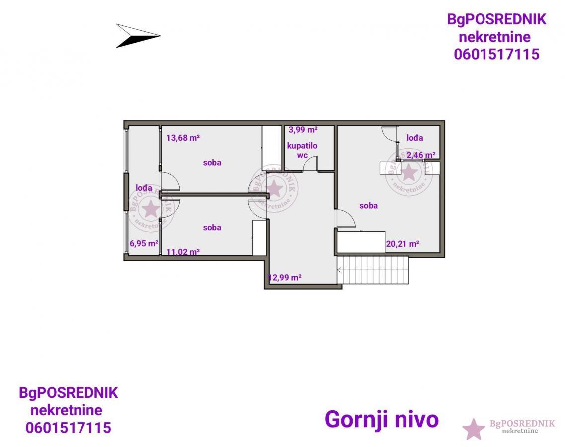 Banjica, Bulevar oslobođenja 122m2 ,3 lođe cg 3