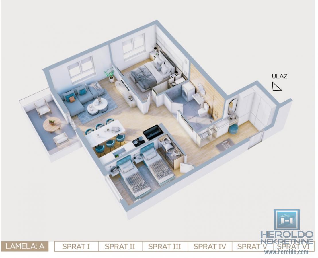 Stanovi u izgradnji Dvosoban Tip 1 2