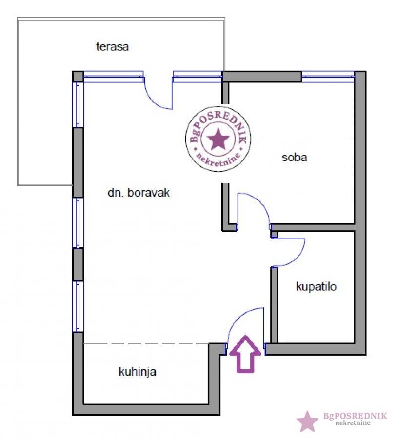 Palilula, Višnjička banja, Mirka Milojkovića, 51m2 2