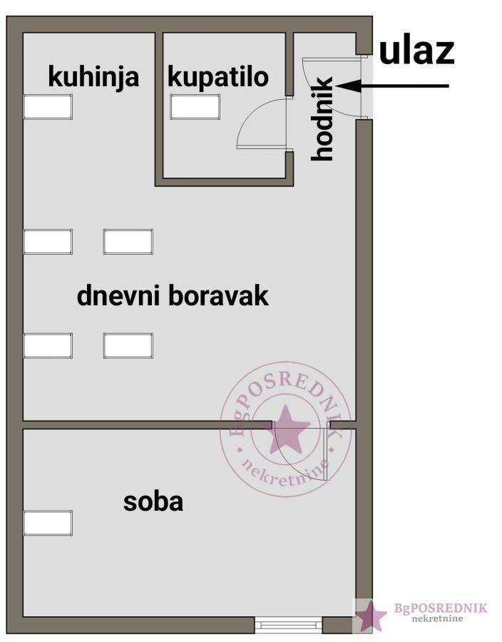 Stari grad, Skadarlija, Cetinjska, 44m2 2