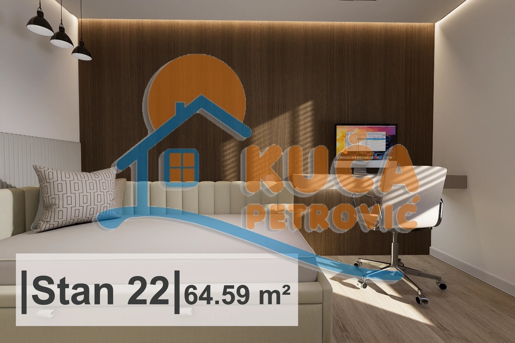 Dvosoban stan, 64.59 m2, Centar, Rajićeva ID: p-015010 4