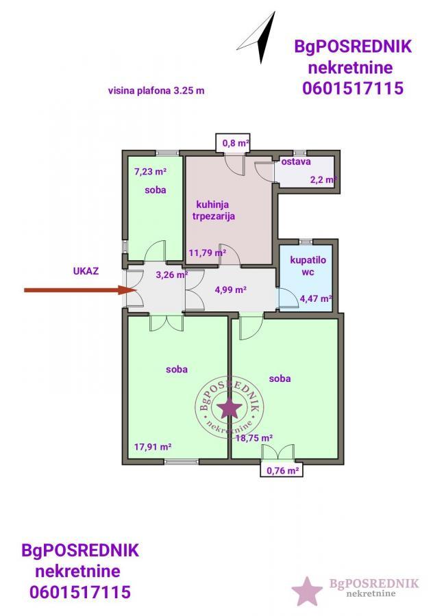 Palilula, Botanička bašta, Bulevar despota Stefana, 73m2 (2T) 2