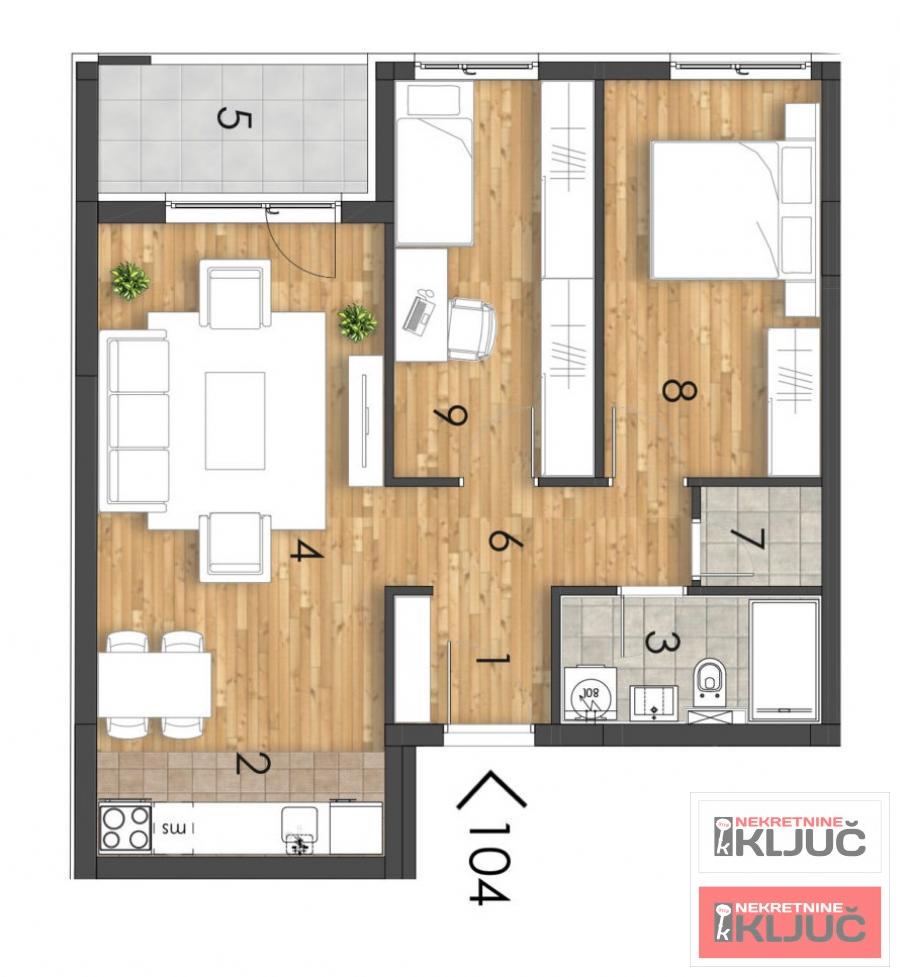 TELEP, 62m2, Trosoban sa pdv 1