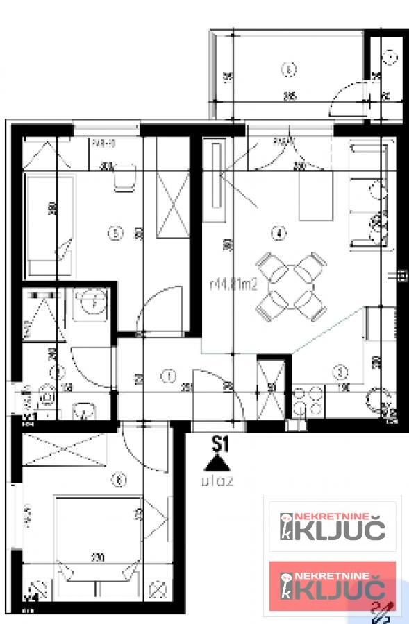 ADICE, 45m2, Dvoiposoban sa pdv 1